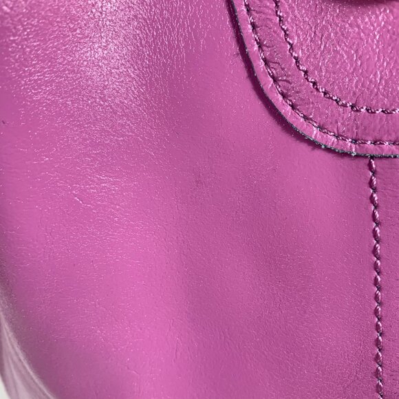 B Makowsky Purple Patent Leather Teal Suede Trim Tote Handbag Weekender Bag - Picture 13 of 14